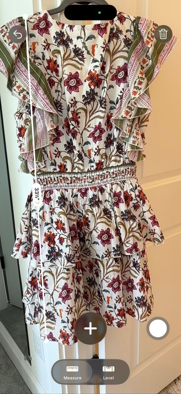 NWOT Celina Moon Tuckernuck Floral Ruffle Sleeve Smocked Mini Dress | Boho Cotta - Picture 8 of 9